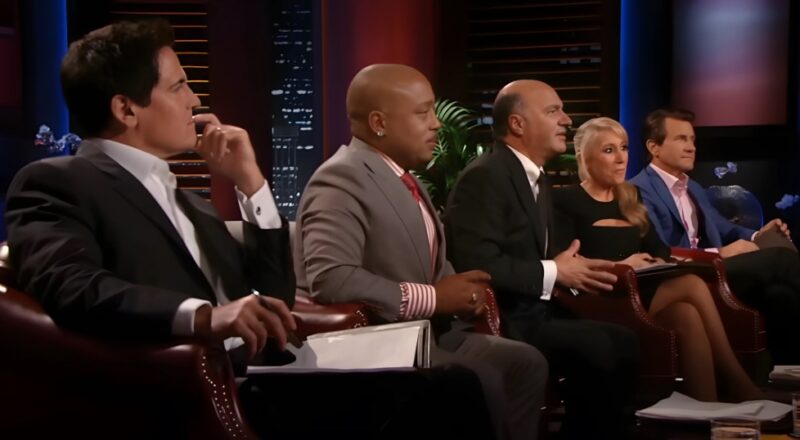 Shark Tank hosts in a high-stakes discussion