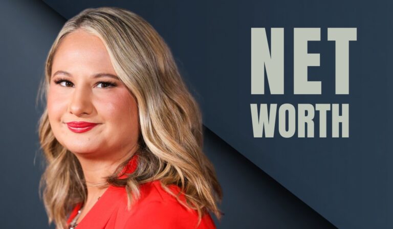 Gypsy Rose net worth photo with bold text "NET WORTH" displayed beside her face