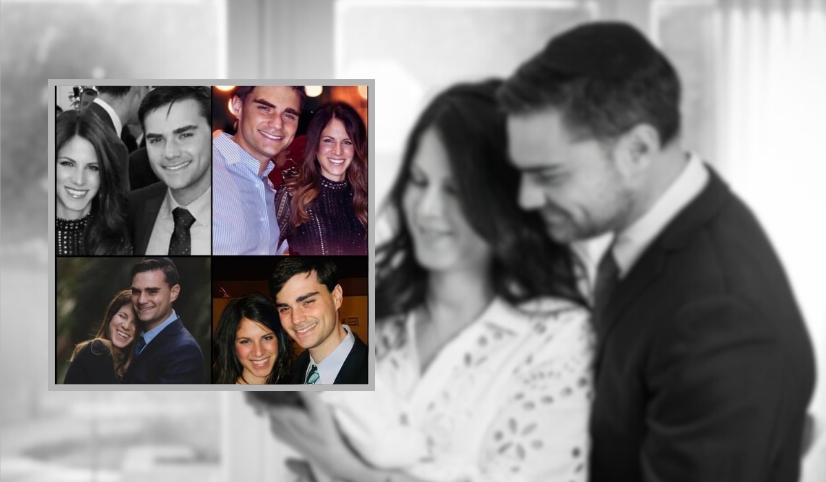 A collage of photos showing a couple smiling and sharing affectionate moments together