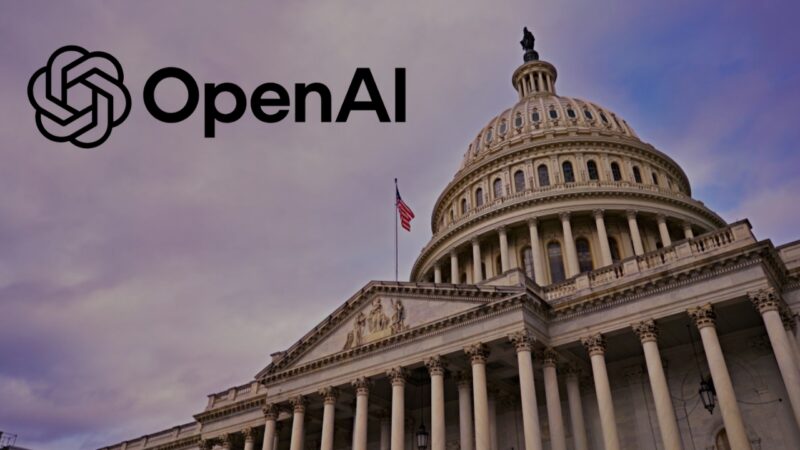 OpenAI logo above the U.S. Capitol